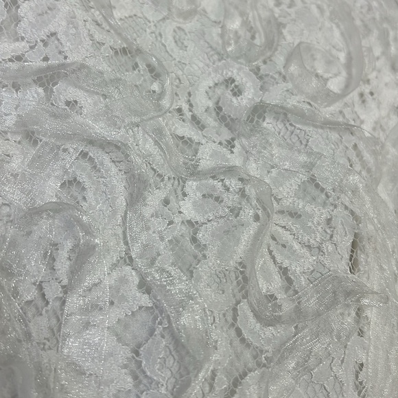 Betsy Johnson Vintage Lace Overlayed Cap Sleeve Mini Dress Size 10 - Picture 4 of 13